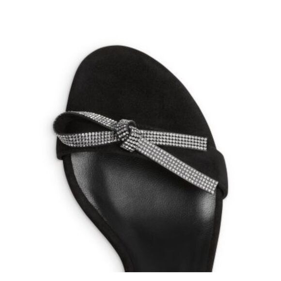 STUART WEITZMAN Womens Black Nearlynude Open Leather Heeled Sandal 6 B - Picture 3 of 3